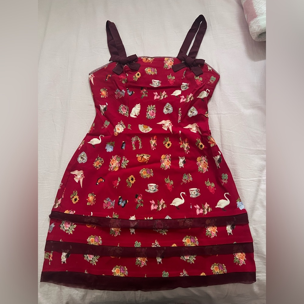 Kimchi Blue Red Floral Dress